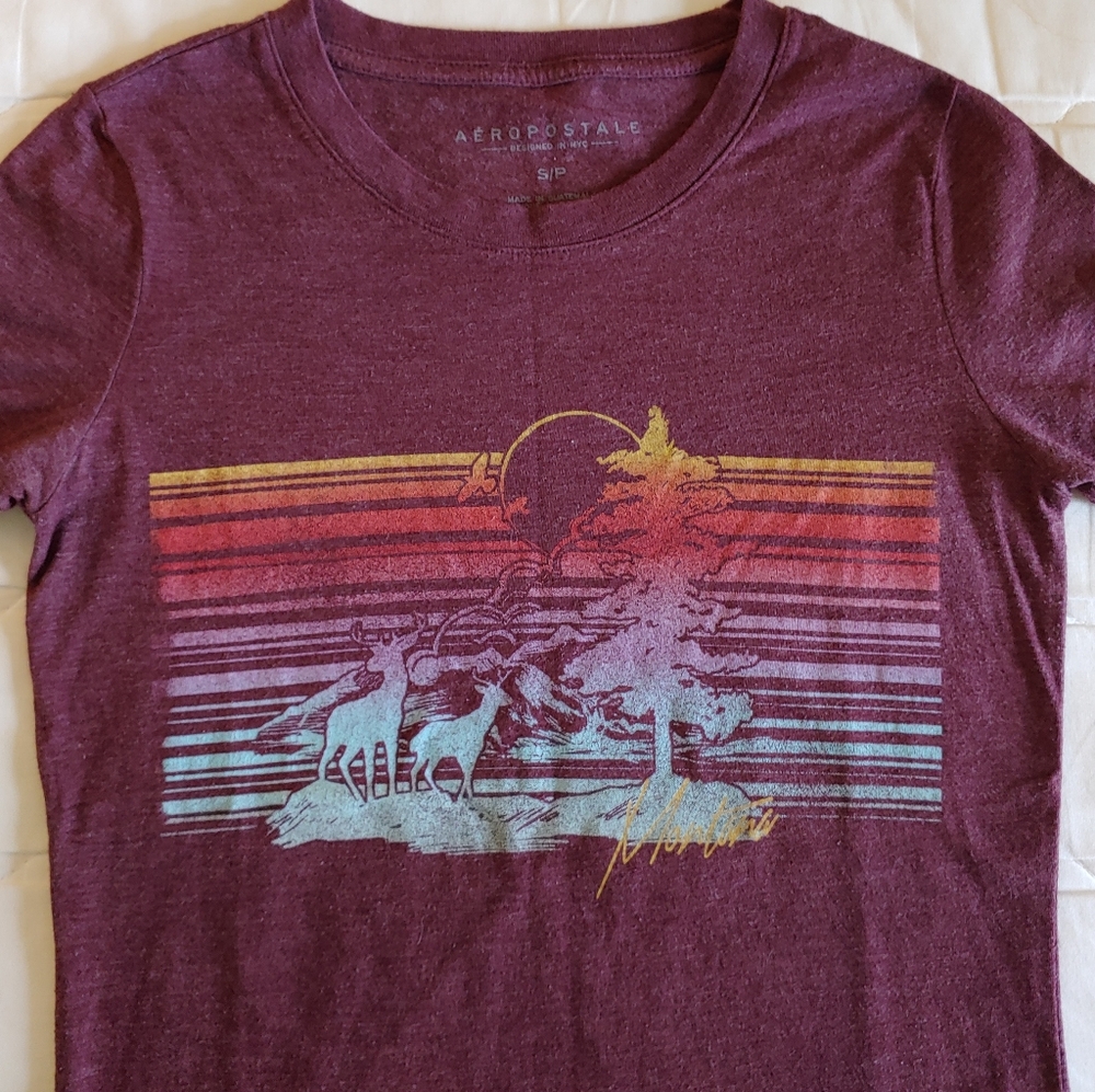 Aeropostale "Montana" Graphic Screen Print T-shirt